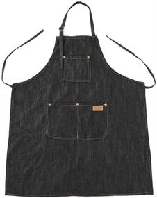 img 4 attached to 👨 Durable ZOVE Apron: Adjustable Chef Kitchen Barber Work Apron for Women Men - Ideal for BBQ, Restaurant, Painting, and Cooking