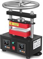 🔥 heat press machine: high-quality manual rosin hot press extractor with lcd controller, 110v - 2.4" x 4.7" insulated plate, hand crank twist heating transfer logo