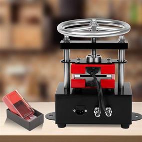img 1 attached to 🔥 Heat Press Machine: High-quality Manual Rosin Hot Press Extractor with LCD Controller, 110V - 2.4" x 4.7" Insulated Plate, Hand Crank Twist Heating Transfer