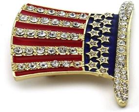 img 3 attached to Soulbreezecollection USA Flag Star Brooch Pin - 4th of July & Veterans' Day Gift Charm