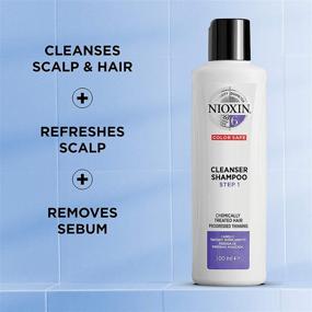 img 2 attached to 🔬 Nioxin System 6 Cleanser Shampoo, 33.8 oz - Enhances Volume and Supports Thin Hair Progression, Ideal for Bleached or Chemically Treated Hair