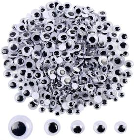 img 4 attached to 500 Pieces of Self-Adhesive Black Wiggle Googly Eyes: Sizes Ranging from 6mm to 12mm - DECORA