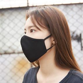 img 1 attached to 🏃 Get Active with our Adjustable Breathable Sports Cloth Face Mask for Adults and Youth