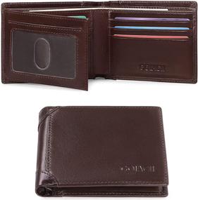 img 4 attached to 👜 Premium Genuine Leather Bifold Wallets with Blocking Technology for Men's Style & Security