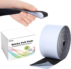 img 2 attached to 🛡️ Premium Felt Tape for Furniture Protection - Pllieay Self Adhesive Polyester Felt Strips 1.96 inch x 0.04 inch x 14.7 feet