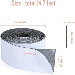 img 3 attached to 🛡️ Premium Felt Tape for Furniture Protection - Pllieay Self Adhesive Polyester Felt Strips 1.96 inch x 0.04 inch x 14.7 feet
