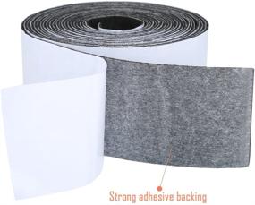 img 1 attached to 🛡️ Premium Felt Tape for Furniture Protection - Pllieay Self Adhesive Polyester Felt Strips 1.96 inch x 0.04 inch x 14.7 feet