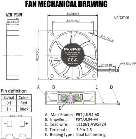 img 1 attached to 🌀🔌 Высокоскоростной безщеточный вентилятор постоянного тока 24V 40mm x 40mm x 10mm - Идеально подходит для 3D-принтеров, увлажнителей воздуха, ароматерапии и малых электроприборов (2 штуки)