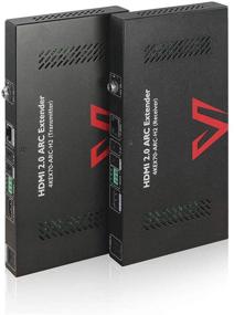 img 3 attached to 🔌 HDMI 2.0 ARC Extender by AV Access: 4K@60Hz 4:4:4 HDR10 3D Over CAT5e/6/7 Cable, Audio Return Channel, S/PDIF Audio Extraction, HDCP2.2, CEC, PoC & Dual IR, RS232, Atmos & DTS:X