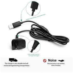 img 2 attached to Xbox 360 Wireless Controller Charger Cable - USB 2.0 Replacement Play & Data Sync Cord (Black)