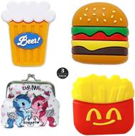 📱 zoeast(tm) cartoon animal fruits cable protector: usb charger saver for all iphone/ipad/ipod and android - milktea hamburger chips design logo