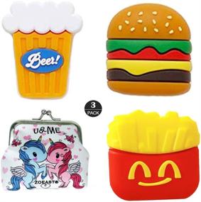 img 4 attached to 📱 ZOEAST(TM) Cartoon Animal Fruits Cable Protector: USB Charger Saver for All iPhone/iPad/iPod and Android - Milktea Hamburger Chips Design