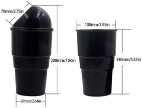 img 3 attached to Yolu Car Trash Can - Mini Black Auto Garbage Can for Automotive Waste Storage - 🚗 Vehicle Rubbish Bins Holder for Auto Car, Home, Office, Bathroom, Kitchen, Living Room, Study, Dining Room, etc.