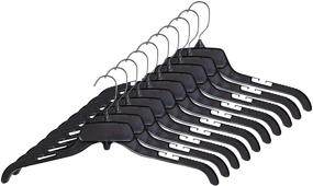 img 4 attached to 👕 50 Pack of Hanger Central Heavy-Duty Black Plastic Shirt Hangers for Closets and Department Stores - 19 Inch