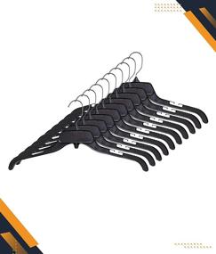 img 1 attached to 👕 50 Pack of Hanger Central Heavy-Duty Black Plastic Shirt Hangers for Closets and Department Stores - 19 Inch