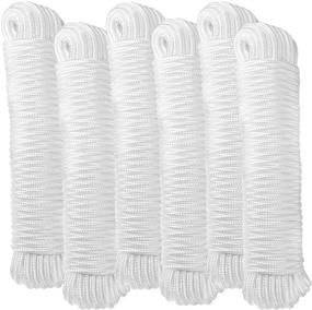 img 1 attached to Polyester Solid Braided Rope - Tag-A-Room, 1/4 Inch x 50ft, 6 Pack