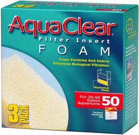 img 1 attached to AquaClear 50 Foam Filter Inserts - Pack of 3, A1394: Optimal Aquarium Filter Replacement Media