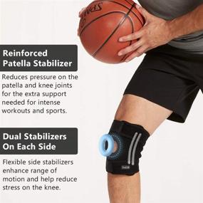 img 2 attached to 🏋️ ComfiLife Neoprene Knee Brace - Knee Pain Relief, Injury Recovery for Working Out, Running - Adjustable Compression, Side Stabilizers - Open Patella Support, Non-Slip (Medium)