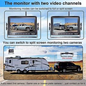 img 1 attached to Беспроводная камера заднего вида HD 1080P для дома на колесах, трейлера, грузовика и кемпера - монитор DoHonest 7 дюймов с функцией ночного видения и адаптером для предварительной проводки Furrion.
