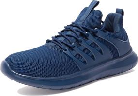img 4 attached to 👟 NewDenBer Men's Lightweight Athletic Walking Running Tennis Shoes - Ultra-Comfortable Sneakers