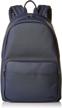 lacoste solid large backpack black logo