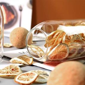 img 1 attached to 🏺 Transparent Kitchen Storage Counter Jar Set with Wooden Sealing Balls - Airtight Glass Containers for Cereals, Cookies, Candy, Oatmeal, and More