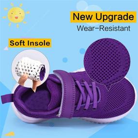 img 1 attached to 👟 RIBONGZ Toddler Boys & Girls Tennis Shoes: Slip On Sneakers for Machine Washing, Lightweight and Ideal for Running