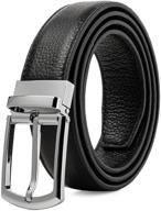 stylish mens leather casual belt: sleek silver men's accessories logo