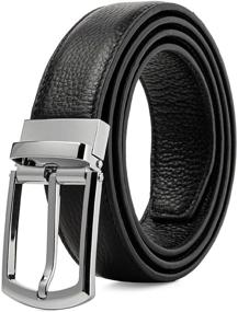 img 4 attached to Stylish Mens Leather Casual Belt: Sleek Silver Men's Accessories