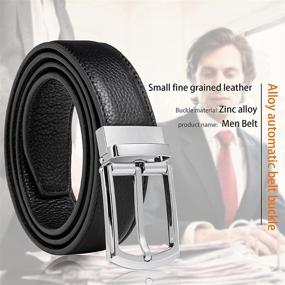 img 2 attached to Stylish Mens Leather Casual Belt: Sleek Silver Men's Accessories