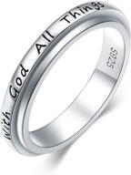 🌳 anxiety-relieving ladytree s925 sterling silver spinner ring: promise inspirational ring for fidgeting, adhd, boredom & autism - ideal for women and men logo