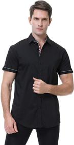 img 2 attached to 👕 Modern and Comfortable: Alex Vando Casual Regular Men's Shirts for Stylish Wardrobe