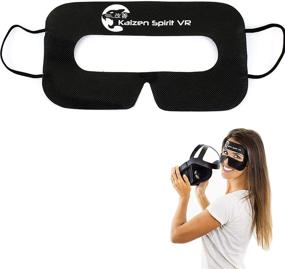 img 4 attached to 🎭 100-пакет VR одноразовых покрытий - Kaizen Spirit VR маски для лица, санитарные маски для виртуальной реальности, одноразовые покрытия для VR масок, набор санитарных масок для VR.