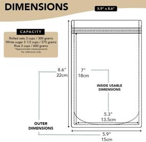 img 3 attached to 🛍️ Yuugen Products Kraft Stand-Up Pouch Bags - Clear Window, Zip Lock, and Tear Notch - 50 Pcs - Reusable, Heat-Sealable Storage for Food, Non-Food, Home & Business (5.9" x 8.6")