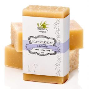 img 4 attached to 🐐 Lavender Goat Milk Soap Bars (3 Pack) - Natural Soap for Eczema, Psoriasis & Dry Sensitive Skin. Handmade in USA, Ideal for Men, Women, Kids & Baby. Suitable for Face & Body (4-4.5 oz)