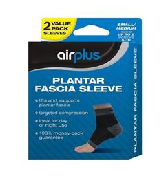 img 1 attached to Airplus Plantar Fascia 🌿 Sleeves, Unisex, S/M Size, 2-Pack