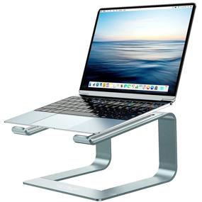 img 4 attached to 📱 Urmust Aluminum Laptop Stand for Desk - Ultra-compatible Notebook Riser for MacBook Air Pro, Dell, HP, Lenovo Samsung, Alienware & More (11-15.6")