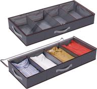 lifewit large under bed clothes organizer with adjustable dividers - durable fabric, reinforced handle, clear windows - ideal for clothing, shoes, blankets, sweaters, toys - grey (2 pack) логотип