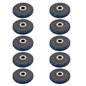 img 1 attached to 🪓 10 Pack 4-1/2" x 7/8" Easy Strip 4.5" Discs for Angle Grinders - Rust Removal, Paint Stripping, Weld Cleaning