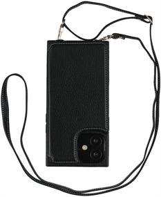 img 2 attached to Cavor Leather Crossbody Lanyard Handbag Cell Phones & Accessories