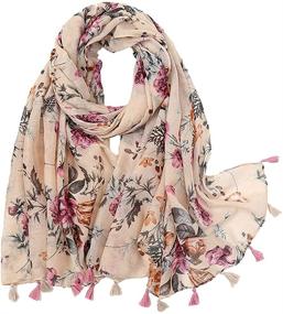 img 4 attached to Yeieeo Floral Printed Winter Scarves Women's Accessories for Scarves & Wraps