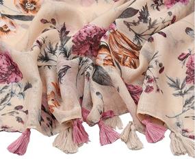img 1 attached to Yeieeo Floral Printed Winter Scarves Women's Accessories for Scarves & Wraps