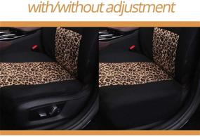img 1 attached to Чехлы для автомобильных сидений с леопардовым принтом - милый дизайн короны королевы - универсальная посадка для грузовиков, внедорожников и минивэнов - (с леопардовой короной)