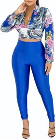 img 4 attached to 🌸 Floral Tracksuits Jumpsuits for Women: YouSexy Outfits, Rompers, and Overalls in Trendy Women's Clothing