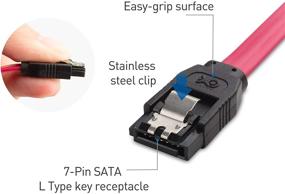img 1 attached to 🔴 Cable Matters 3-Pack Straight SATA III 6.0 Gbps SATA Cable (SATA 3 Cable) - Red, 18-Inch Length