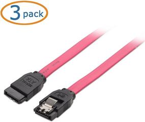 img 3 attached to 🔴 Cable Matters 3-Pack Straight SATA III 6.0 Gbps SATA Cable (SATA 3 Cable) - Red, 18-Inch Length