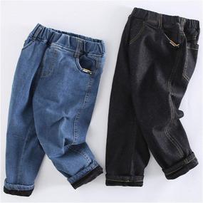 img 1 attached to Ameyda Kids Fleece Winter Toddler Boys' Clothing ~ Jeans