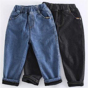 img 2 attached to Ameyda Kids Fleece Winter Toddler Boys' Clothing ~ Jeans