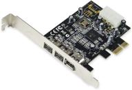 🔌 карта syba pcie 1.1 x1 - 3 порта ieee 1394 firewire 1394b и 1394a, чипсет ti xio2213b, требуется старый драйвер для windows 8 и 10. логотип