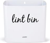 magnetic lint bin - laundry room organization and storage solution with lint holder, dryer sheet holder, wall mount trash can - ideal for farmhouse laundry room decor and accessories logo